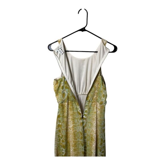 Bar III SNAKE PRINT mustard yellow mint green print maxi dress size medium - Picture 10 of 10